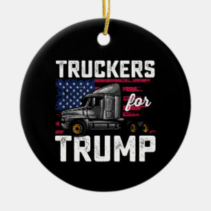 Décoration En Céramique Camionneurs Pour Élection Présidentielle Trump Vin
