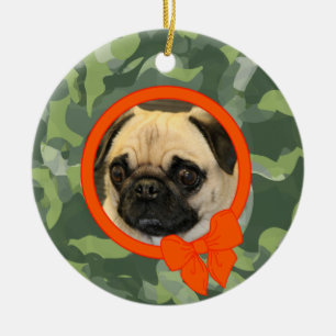 Décoration En Céramique Camouflage Photo Animaux De Compagnie Avec Bow Ora
