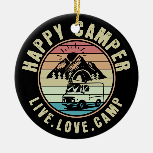 Décoration En Céramique Camping - Live. Amour. Camp extérieur (Devant)