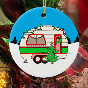 Décoration En Céramique Camping personnalisé Noël à thème