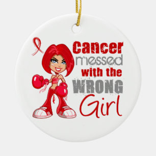 Décoration En Céramique Cancer Du Sang Messagé Avec Une Fille Mauvaise.png