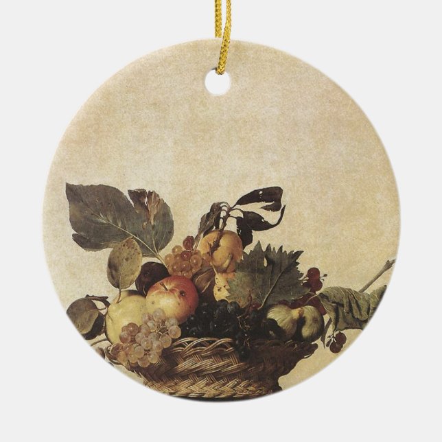 Décoration En Céramique Caravaggio's Basket of Fruit (Devant)