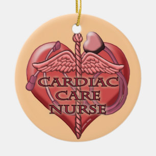Décoration En Céramique Cardiaque Caduceus Soins cardiaques Infirmière
