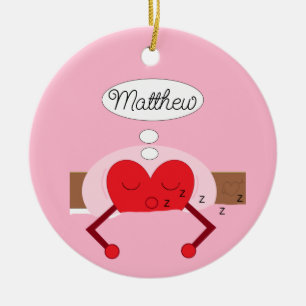 Décoration En Céramique Cardiaque Rêves Nuances de rose :