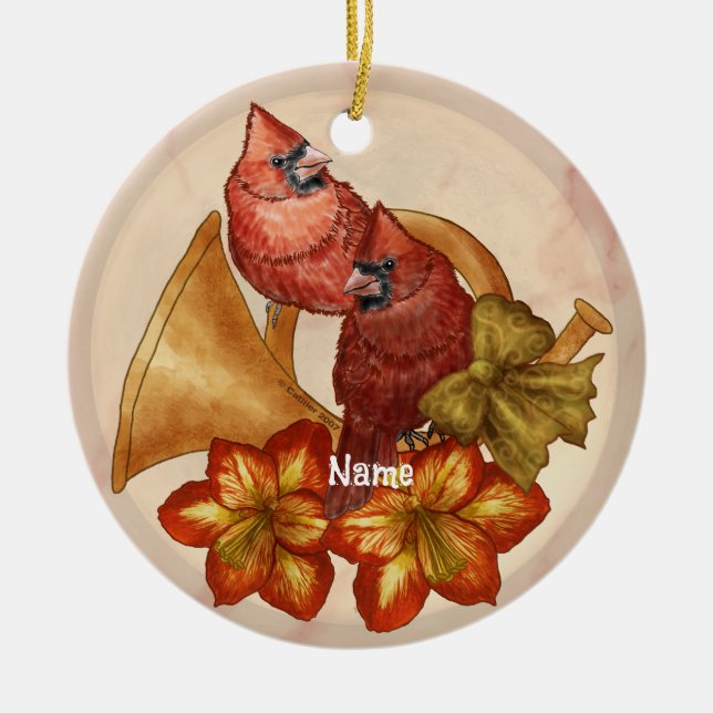 Décoration En Céramique Cardinals Horn  ornament  (Devant)
