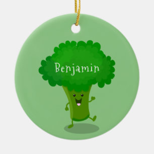 Décoration En Céramique Caricature de brocoli dansant Cute kawaii
