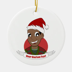 Décoration En Céramique Caricature de Noël de l'homme qui rit