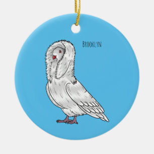 Décoration En Céramique Caricature d'oiseau pigeon Jacobin