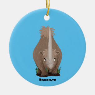 Décoration En Céramique Caricature en élasmère de rhinocéros laineux