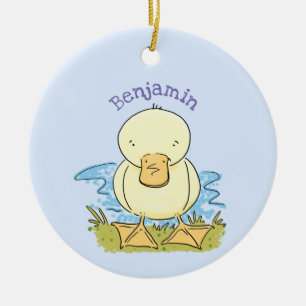 Décoration En Céramique Caricature jaune mignon pour canard bébé