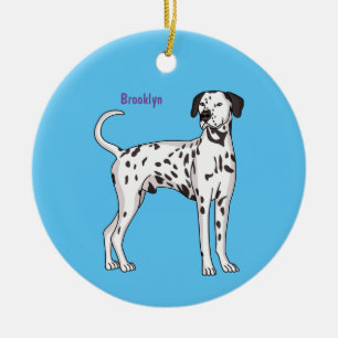 Décoration En Céramique Caricature pour chien dalmate