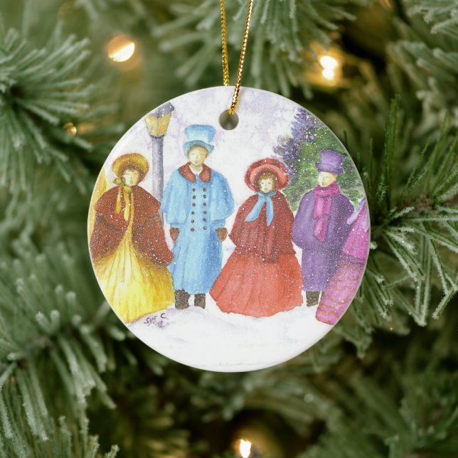 Décoration En Céramique Caroleurs de Noël (Arbre)