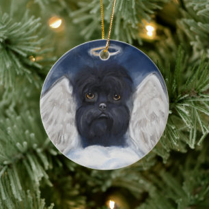 Décoration En Céramique Carte Affenpinscher ANGEL