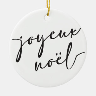 Décoration En Céramique Carte de Noël Joyeux Noel ou Noël français