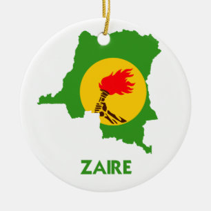 DÉCORATION EN CÉRAMIQUE CARTE DU ZAÏRE