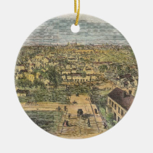 Décoration En Céramique Carte imagée vintage de Richmond la Virginie