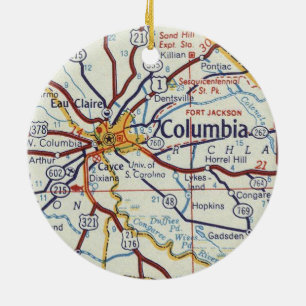 Décoration En Céramique Carte SC Columbia