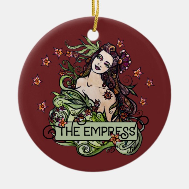 Décoration En Céramique Carte Tarot Empress (Devant)