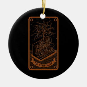 Décoration En Céramique Carte tarot Modulé Synthétiseur Mens Funny Synth