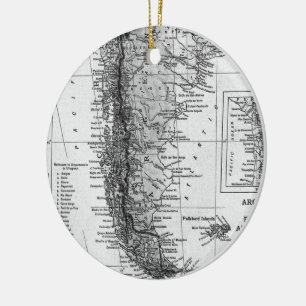 Décoration En Céramique Carte vintage de l'Argentine (1911)