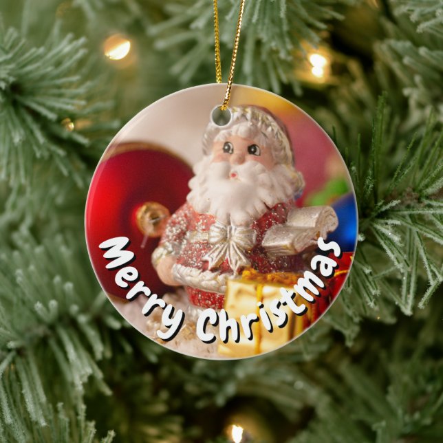 DÉCORATION EN CÉRAMIQUE CARTE XMAS PÈRE NOËL (Arbre)