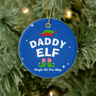 Décoration En Céramique Cartographie de Noël Elf Personnalisé Nom et Phras