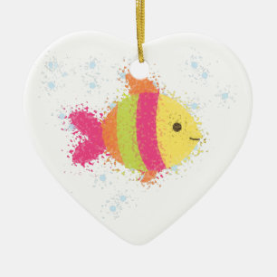 Décoration En Céramique Carton de poisson mignon