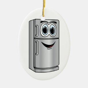 Décoration En Céramique Carton du réfrigérateur en acier inoxydable