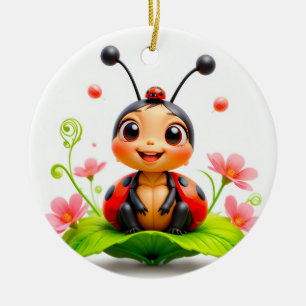 Décoration En Céramique Cartoon adorable Ladybug