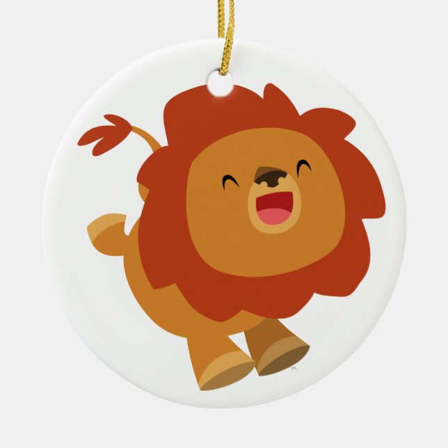 Décoration En Céramique Cartoon de jeu mignon ornament de Lion (Devant)
