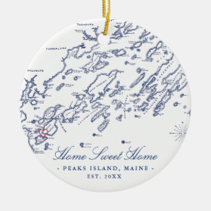 Décoration En Céramique Casco Bay Maine Ornament - Home Sweet Home
