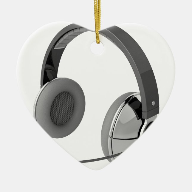 Décoration En Céramique Casque avec micro (Devant)