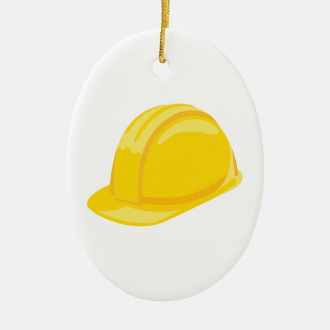 Décoration En Céramique Casquette de construction (Devant)