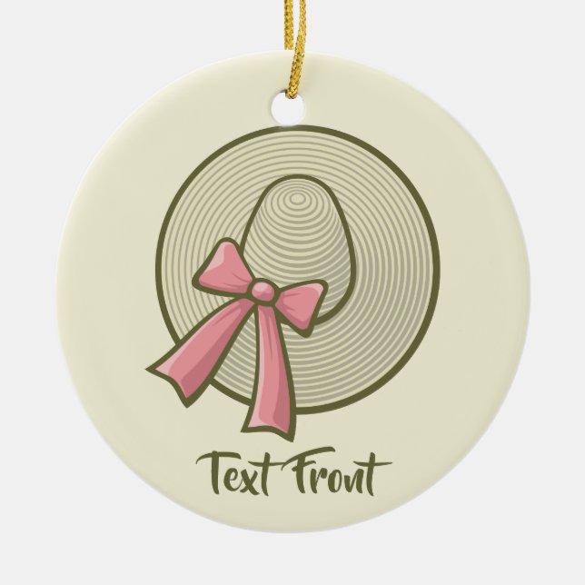 Décoration En Céramique Casquette large Brimé jaune (Devant)