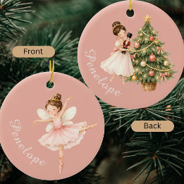 Décoration En Céramique Casse-Noisette Élégant Aquarelle Ballerine Ballet