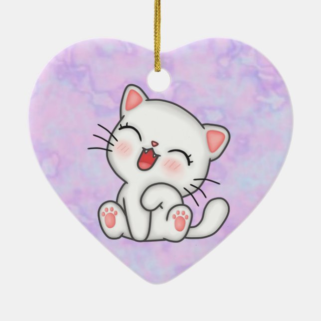 Décoration En Céramique Cat (Dos)