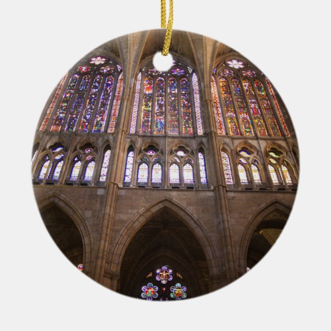 Décoration En Céramique Cathédrale de Léon, vitraux intérieurs (Devant)
