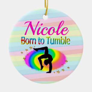 DÉCORATION EN CÉRAMIQUE CE GYMNAST EST NÉE À TUMBLE