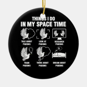 Décoration En Céramique Ce Que Je Fais Dans Mon Espace Temps Pigeon Élevag