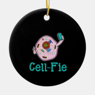 Décoration En Céramique Cell-Fie Funny Biologie Science Pun enseignant cad