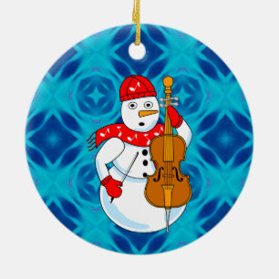 Décoration En Céramique Cello Snowman