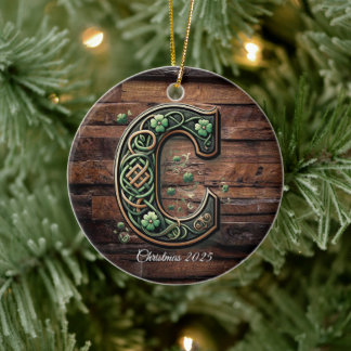 Décoration En Céramique Celtic monogram letter ornament