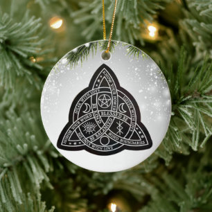 Décoration En Céramique Celtic Wiccan Witch Pagan Witchy Witchcraft Noël