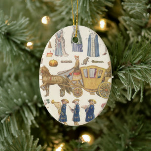 Décoration En Céramique Cendrillon, Jouets Vintages en papier victorien