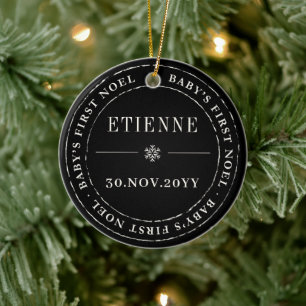 Décoration En Céramique Cercle classique Sceau embouti Baby First Noel Pho
