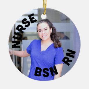 Décoration En Céramique cercle photo de l'infirmière bsn rn
