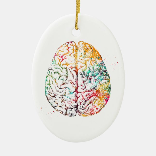 Décoration En Céramique Cerveau humain (Devant)