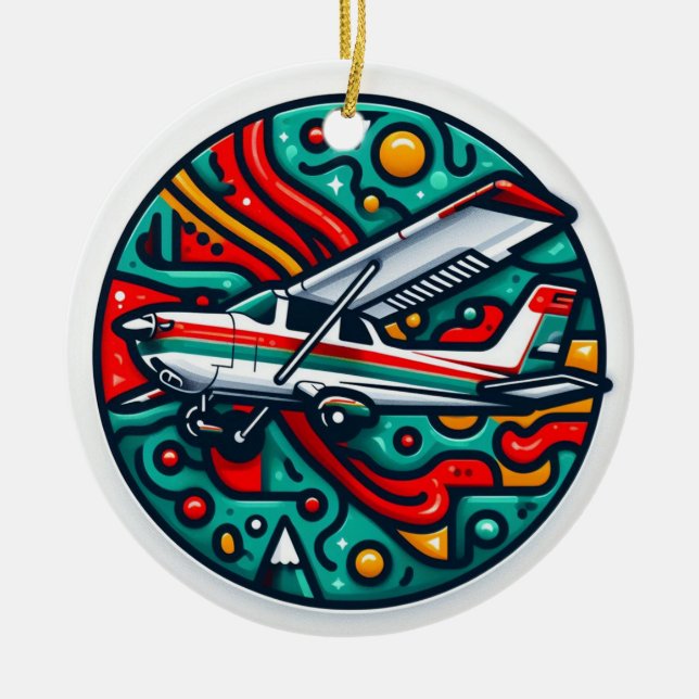 Décoration En Céramique Cessna (Devant)