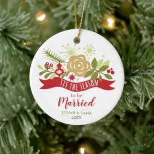 Décoration En Céramique C'Est La Saison D'Être Marié Festif Personnalisé