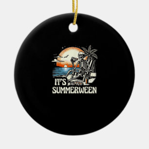 Décoration En Céramique C'est la Vacances de Crépuscule de Squelette d'Été